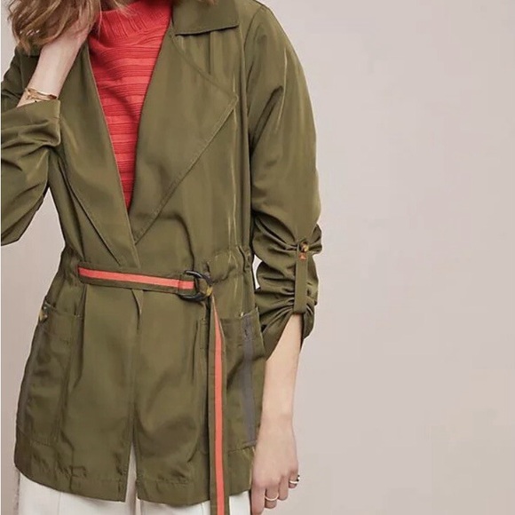 Anthropologie Gisborne Anorak Green Utility Jacket with Relaxed Fit - Picture 1 of 8